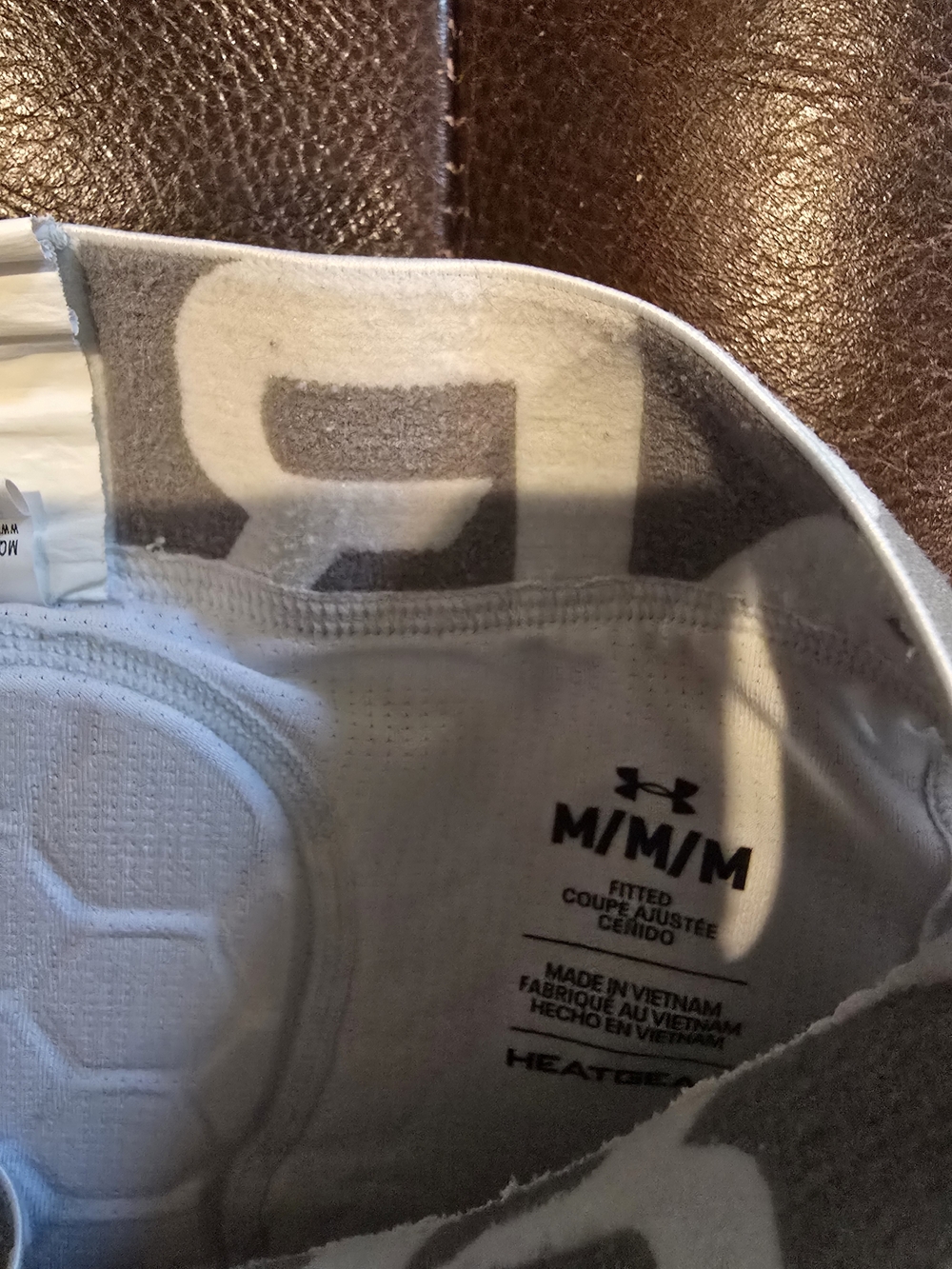 UnderArmour 7 pad White Compression Leggings - Picture 2 of 3